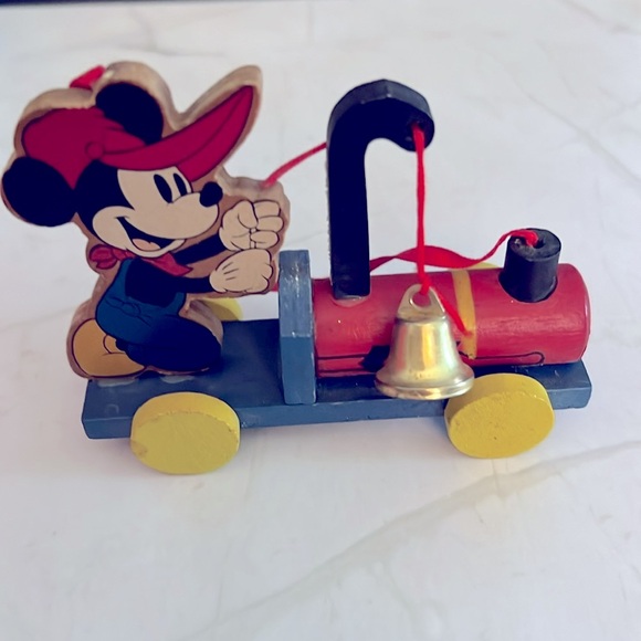 Walt Disney World Mickey Mouse Figurine Christmas Ornament with Bell - Picture 2 of 11